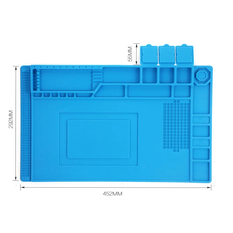 45x30 большой термостойкий силиконовый коврик стол магнитный коврик платформа PCB телефон паяльная ремонтная станция работа изоляция 500 C