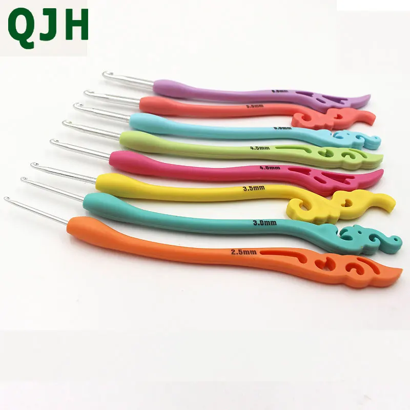 

8PCs/set Colorful Knitting Needles vintage style handle Aluminum Crochet Hooks for Knit DIY Craft Loom Tool Weaving Kit Plait