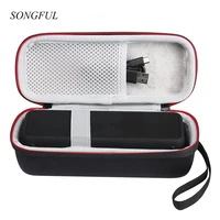travel wireless bluetooth speaker hard eva cases for anker soundcore 2 with mesh dual pocket audio cables with strap zipper bag