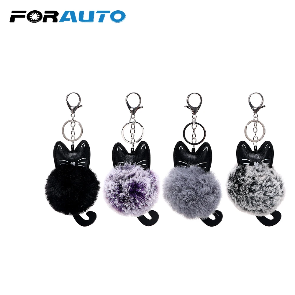 FORAUTO брелок из искусственного меха 4 цвета искусственная кожа автомобильный для