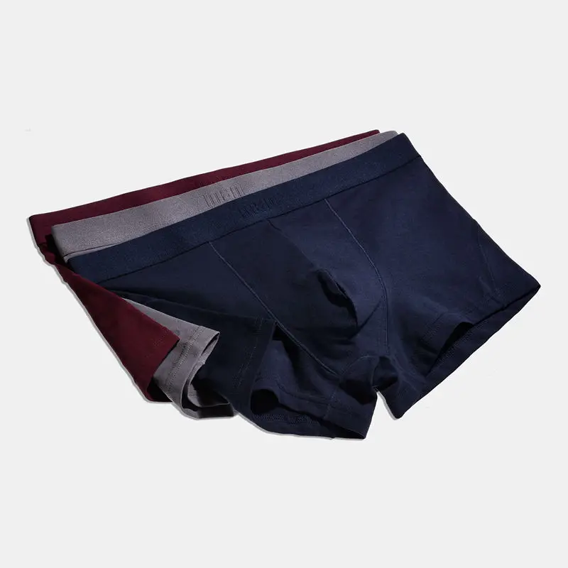 Дышащие Боксеры мужское нижнее белье однотонные мягкие трусы мужские боксеры с