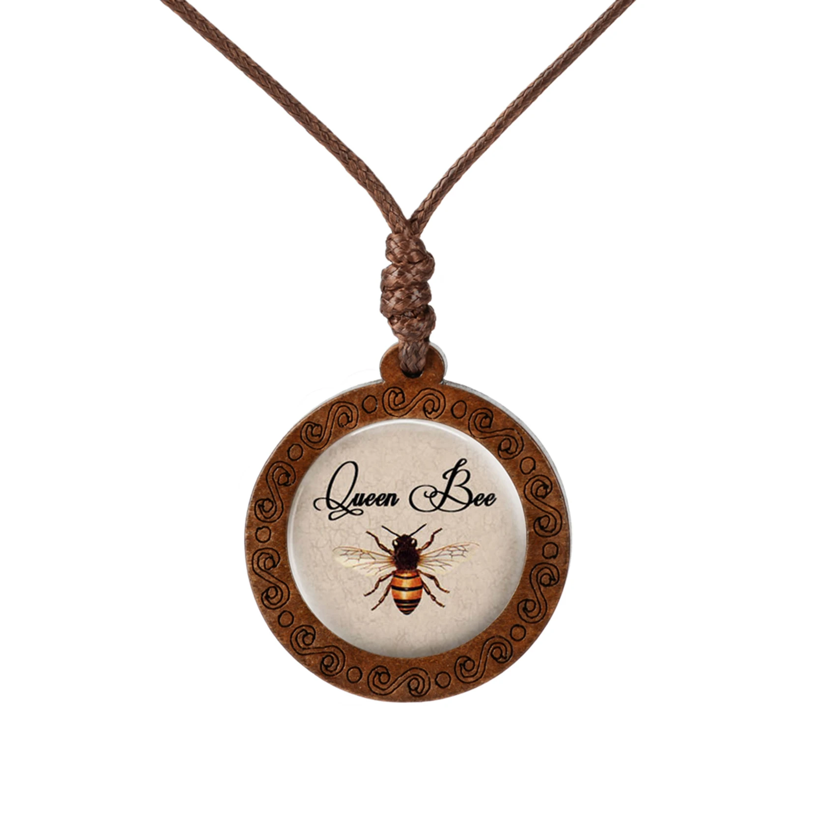 2019 Queen кулон с животным Пчелой ювелирные изделия из пчелы деревянная подвеска