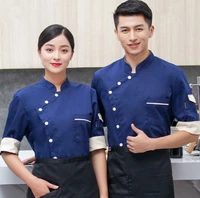 professional restaurant top chef uniform unisex longsleeve housewife cook wear jacket kitchen cuisine bakery cafe hotel overalls