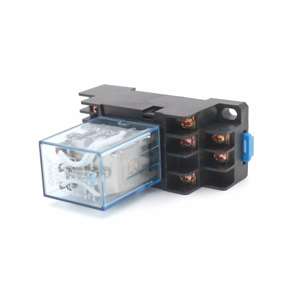 MY3J DC 6 в 35 мм din рейка В катушка реле питания 11 Pin 3PDT 5A 250VAC/28VDC w розетка|coil power relay|power