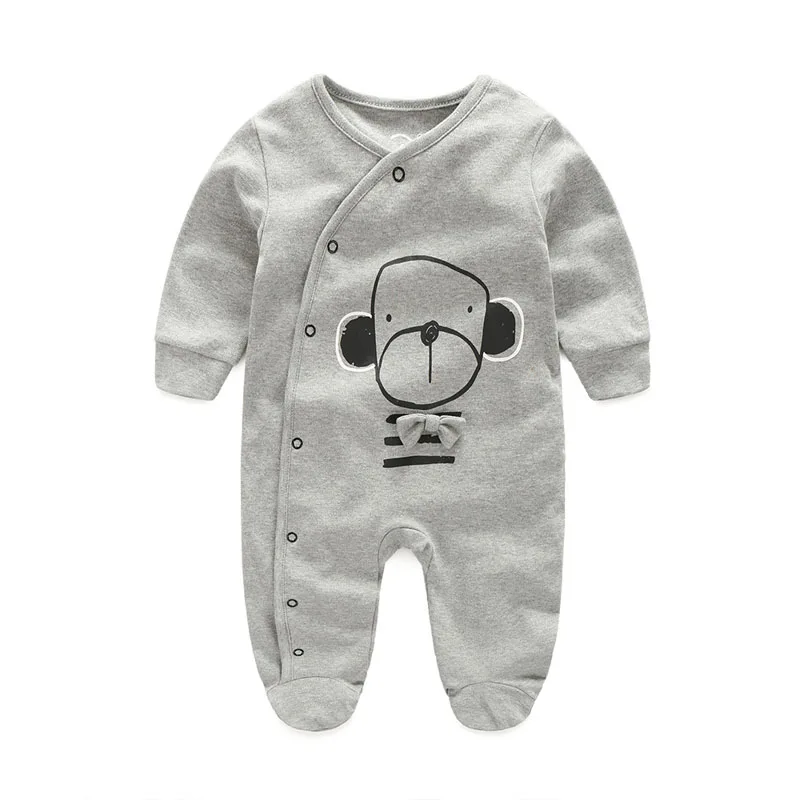 Комбинезоны для младенцев Одежда новорожденных 2018 с длинным рукавом принтом