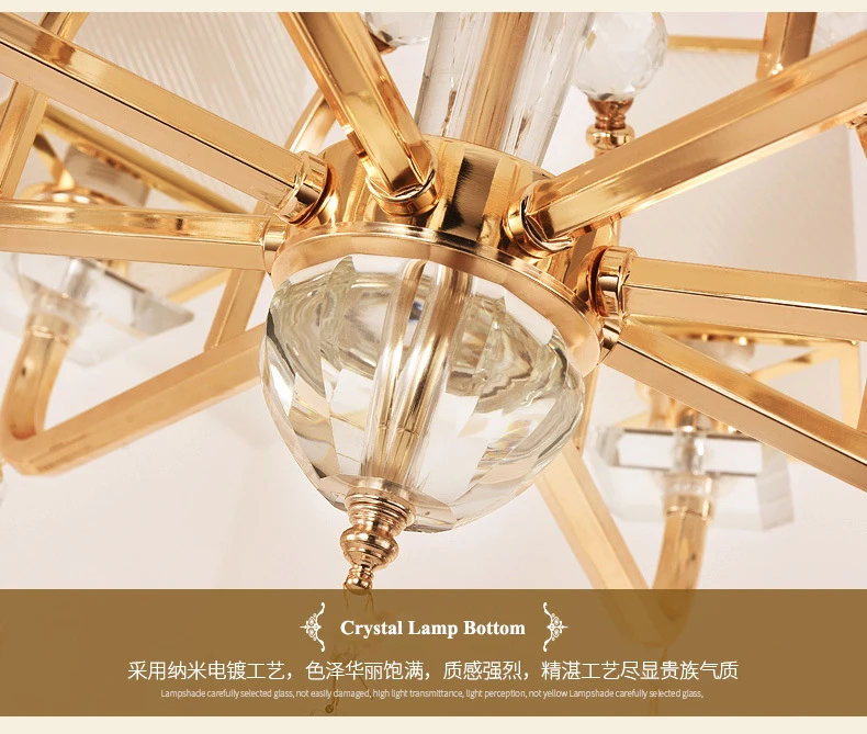 Современная хрустальная люстра Lustre освещение золото металл столовая подвесные люстры со светодиодами лампа спальня подвесная осветительная арматура