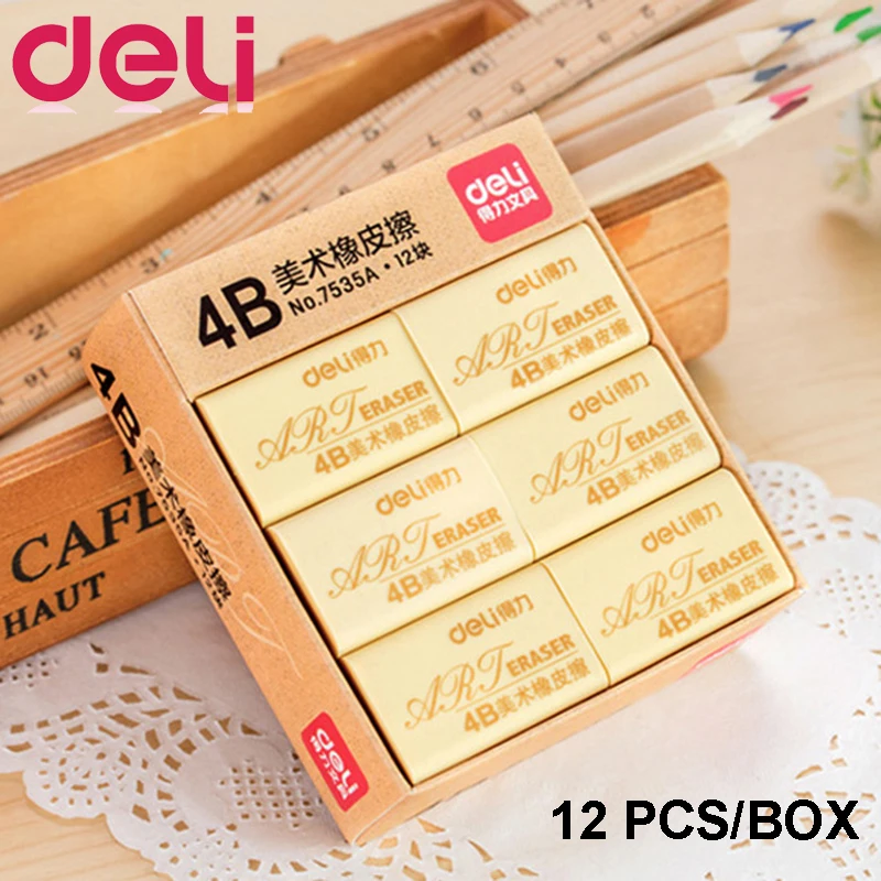 Deli 4B Искусство 12 шт Ластик Набор Карандаш резиновый мягкий мини детский ластик