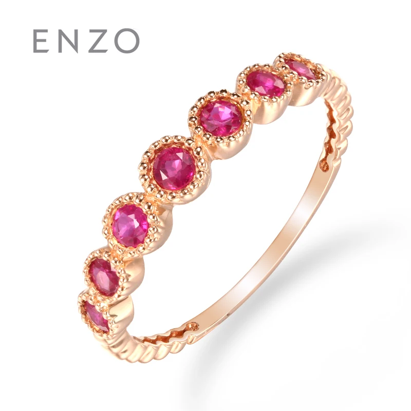 RU:

Кольцо ENZO Row с сертифицированным рубином 0,23 карата из настоящего 18-каратного розового золота – новый предмет роскоши для женщин от бренда Master Gemstone.