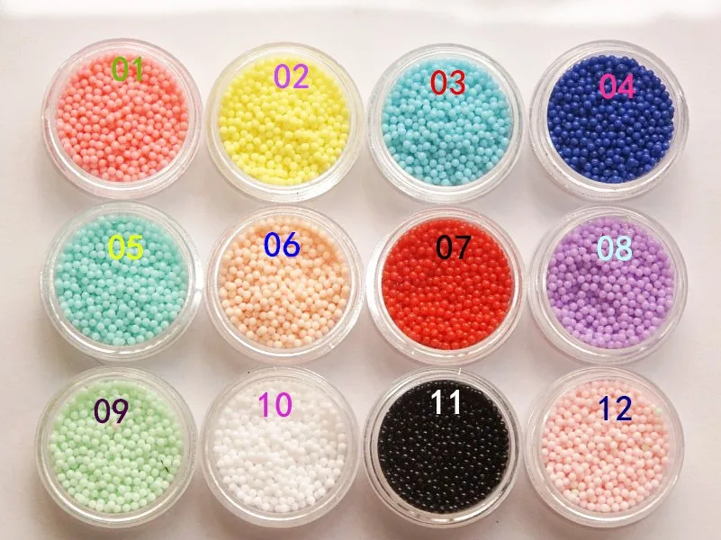 1.5g/Box Japan Korea Sweet Candy Color Resin Ball Beads Metal Alloy Nail Art Decorations 3D Stickers Tool for Manicure | Красота и