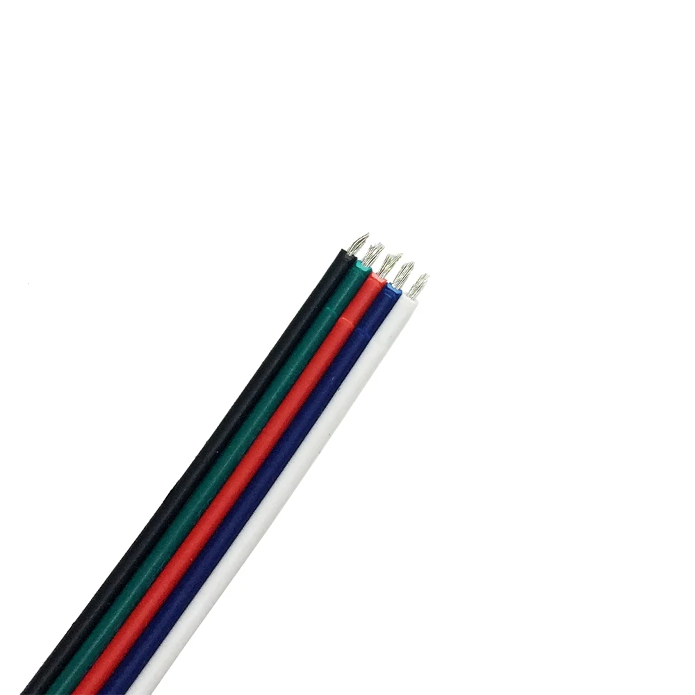 Луженая Медь 22AWG 5 контактный светодиодный RGB кабель ПВХ изолированный провод