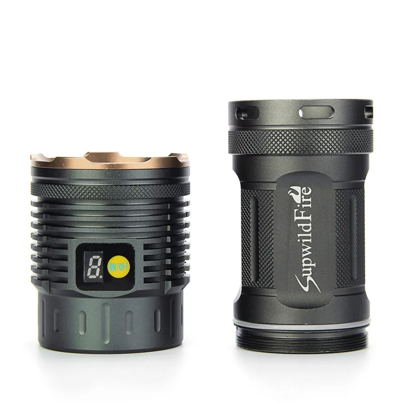 Прямая поставка Supwildfire 50000LM 15 x XM L T6 светодиодный цифровой дисплей для охоты Flashligt 7