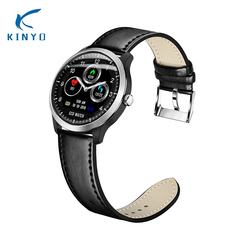 2018 newest HeartRate smartwatch ECG waterproof wrist watch Bluetooth sleep tracker smart clock message reminder for android ios |
