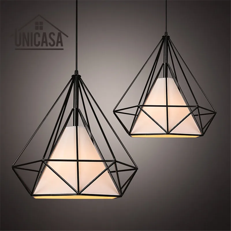 Современные подвесные светильники черного цвета из кованого железа кухонный