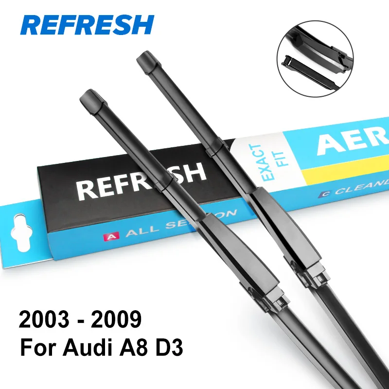 REFRESH Щетки стеклоочистителя для Audi A8 D2 / D3 / D4 Подходящие рукоятки крюка / ползунковые рычаги / кнопки с 1994 по год - Цвет: 2002 - 2009 ( D3 )