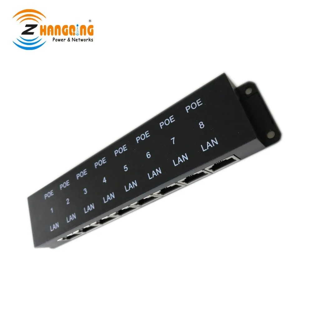8 портов Пассивный POE инжектор 10/100 Мбит/с мощность по Ethernet PoE патч панель для Ubiquiti