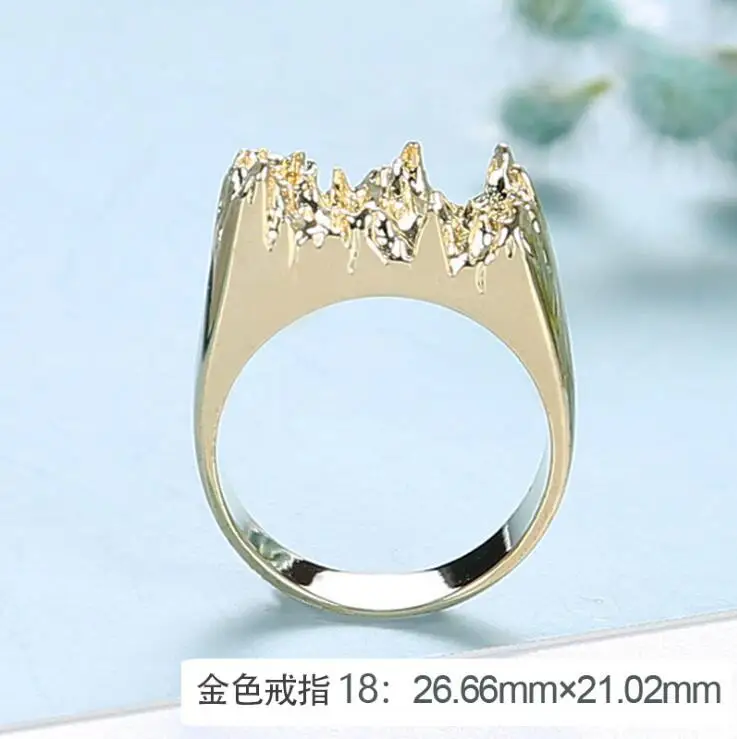 Gold 18mm Новинка, горная вершина, кольцо, плесень, высушенный цветок, смола, декоративное ремесло, сделай сам, кольцо с металлическим кольцом, полимерные формы для изготовления ювелирных изделий - Цвет: Gold 18mm