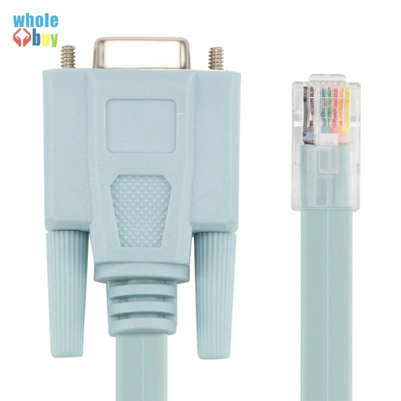 Соединитель DB9 RJ45 сетевой кабель для маршрутизатора Cisco Switch консольный с синим