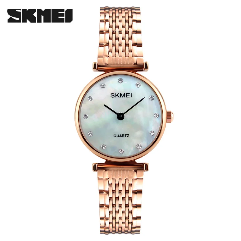 rose shell SKMEI женские часы женские Montre Femme женские наручные часы женские часы платье кварцевые часы женские модные наручные часы Relojes Mujer - Цвет: rose shell