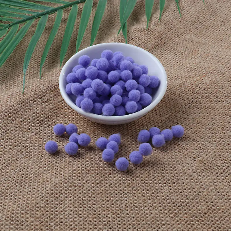 Issequins 8 мм 10 мм помпон мягкий пушистый помпон плюшевый поделки DIY помпоны шар пушистый ручной работы Домашний Декор швейные принадлежности - Цвет: 11 Purple