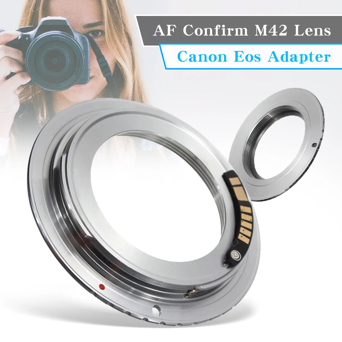 AF III электронный чип подтверждения латунь M42 объектив для Canon EOS кольцо адаптера 60D 50D 40D 600D 550D 500D цифровой SLR DSLR