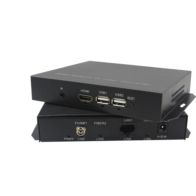 Высокое качество 1080P HDMI оптический медиа конвертер с 2 KVM USB2.0 & Ethernet видео и аудио