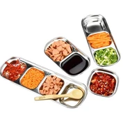 stainless steel pepper roast meat sauce dishes bowl food seasoning tray separate sushi vinegar soy plates tableware sn1430