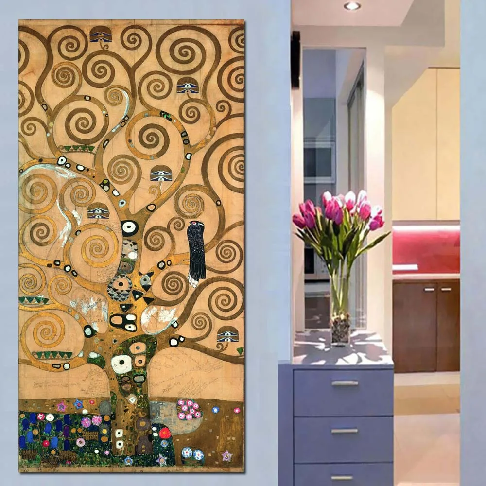 57 Gustav Klimt женские золотые картины на холсте классические картины маслом настенные картины для гостиной большой холст художественные декоративные картины - Цвет: 57
