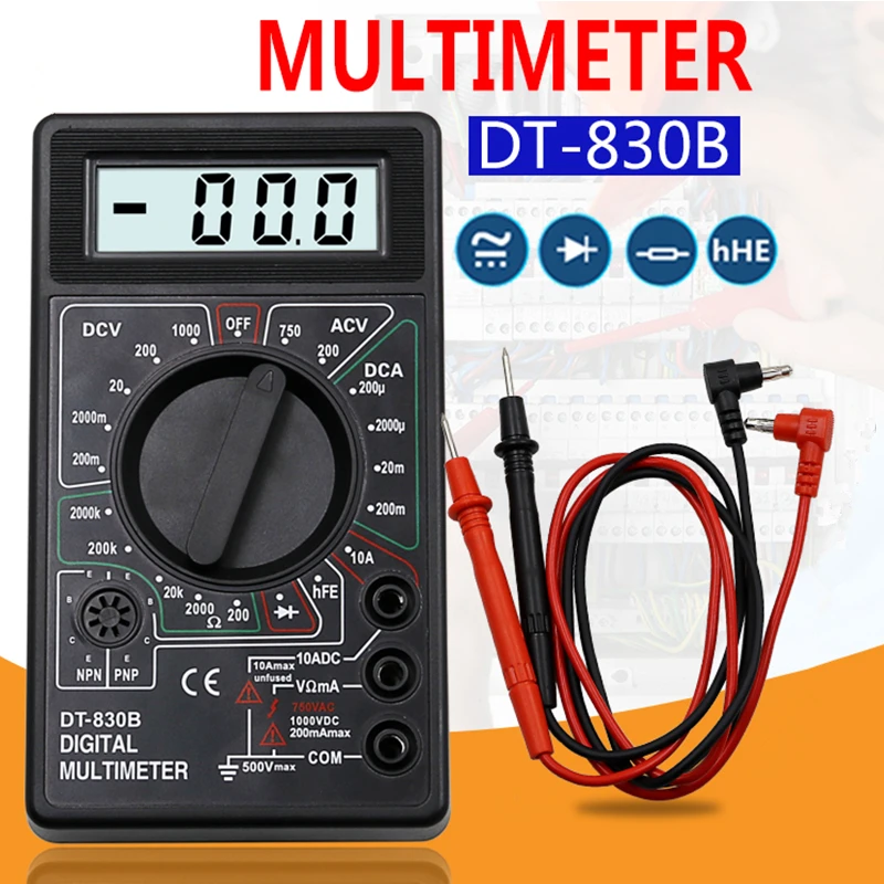 1 компл. ЖК дисплей цифровой мультиметр AC/DC 750/1000 в мини зонд для Вольтметр