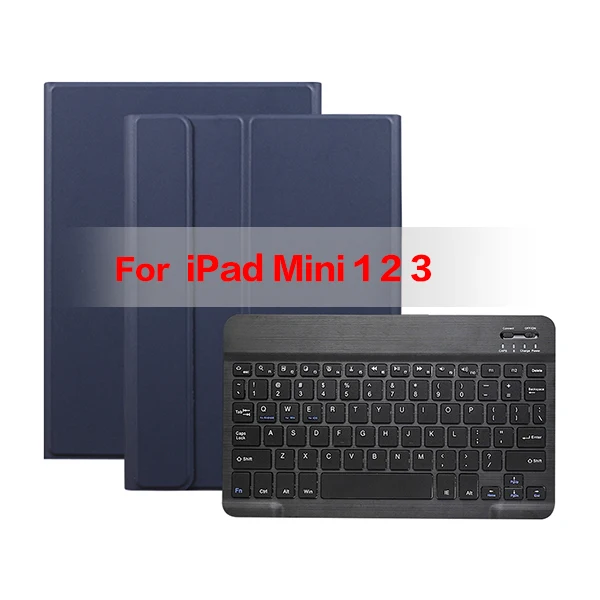 Беспроводной Bluetooth клавиатура чехол для IPad Mini 1 2 3 4 5 Магнитный съемный чехол для планшета - Цвет: IPADMINI DYBT123 DBU
