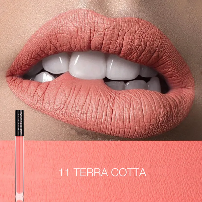 Матовая губная помада FOCALLURE Labiales, 14 цветов, легко носить, стойкий Жидкий блеск для губ, макияж Pintalabios Batom Matte Comestics - Цвет: 11