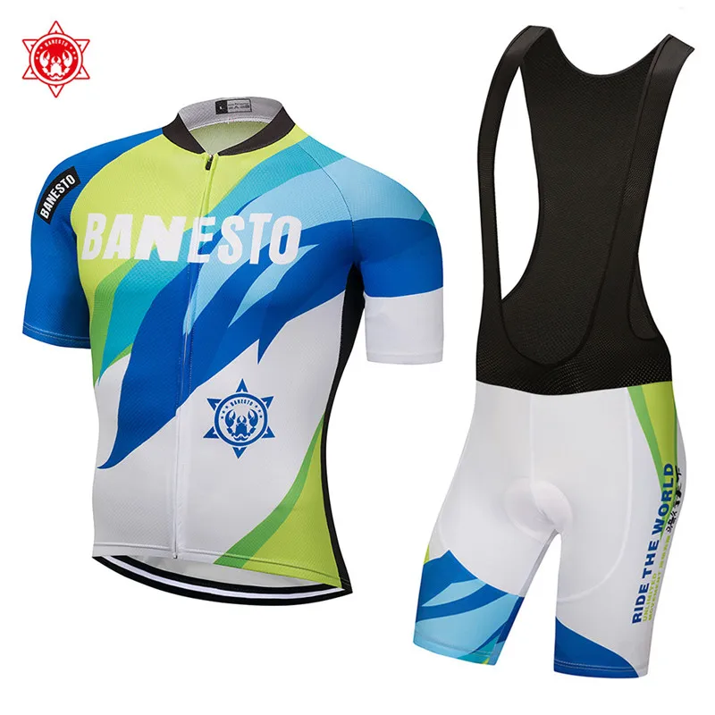 

2018 Riding the world Cycling Jersey 9D GEL Pad Bike Shorts MTB Men's Cycling Clothing summer bike wear maillot