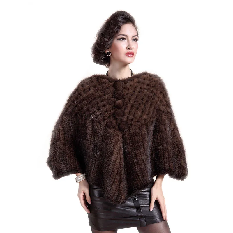 Женская норковая шуба элегантная вязаная меховая накидка|knitted mink coat|mink fur coatmink coats - Фото №1