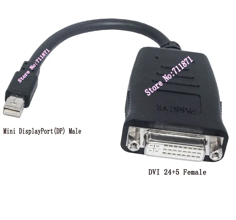 Активный Mini DisplayPort к DVI адаптер конвертер Поддержка Eyefinity многоэкранный дисплей DP