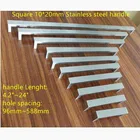 Квадратная дверная ручка из нержавеющей стали, 10*20 мм, кухонная ручка дверного шкафа Pull, 4,2  24 дюйма