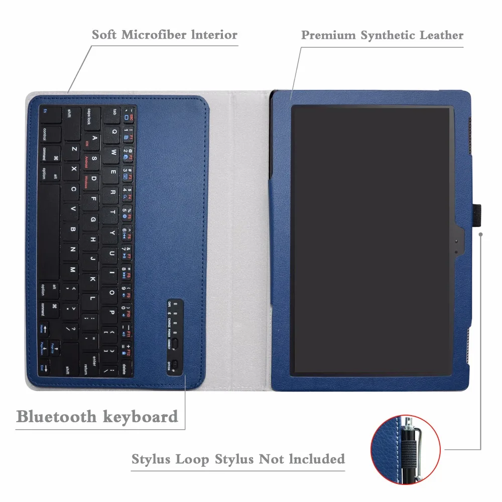 Чехол для планшета Lenovo Tab 4 10 дюймов (версия 2017 года) 2 в 1 съемный чехол с Bluetooth и