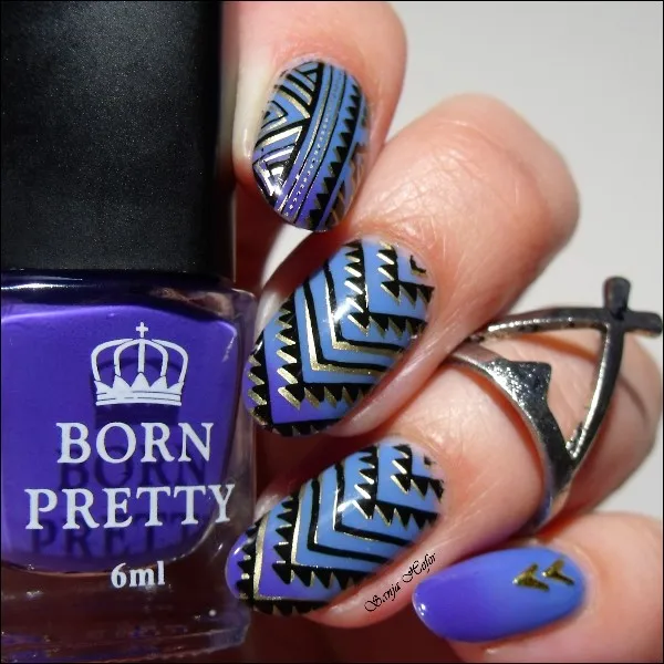 1 Шт. Born pretty 12*6 см Прямоугольник Ногтей Штампа Плиты модный Этническый Проект