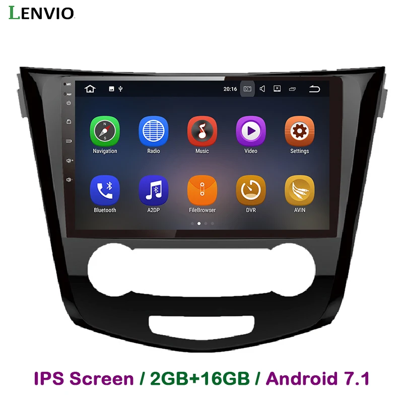 Lenvio 2G RAM 2 Din Android 7 1 автомобильный DVD GPS навигация Мультимедиа для Nissan Qashqai 2014 2015 2016