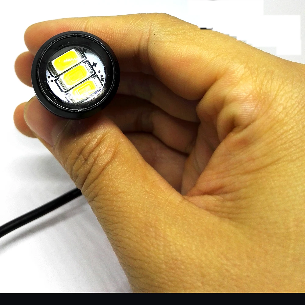 1 шт. 23 мм 3LED ДХО &quotОрлиный глаз&quot Дневной ходовой светильник заднего хода