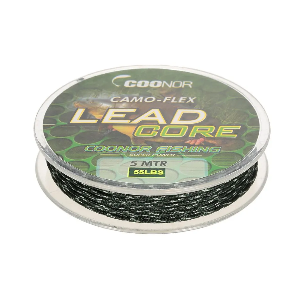 COONOR рыболовная леска 5 м 35lb / 45lb/55lb Leadcore камуфляжная для ловли карпа снасть с ядром