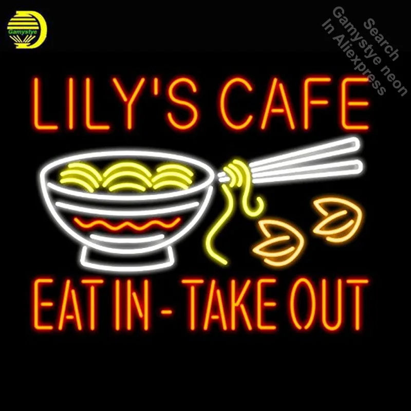 Неоновые вывески LILY'S CAFE для приготовления пива бара паба|Неоновые лампы и
