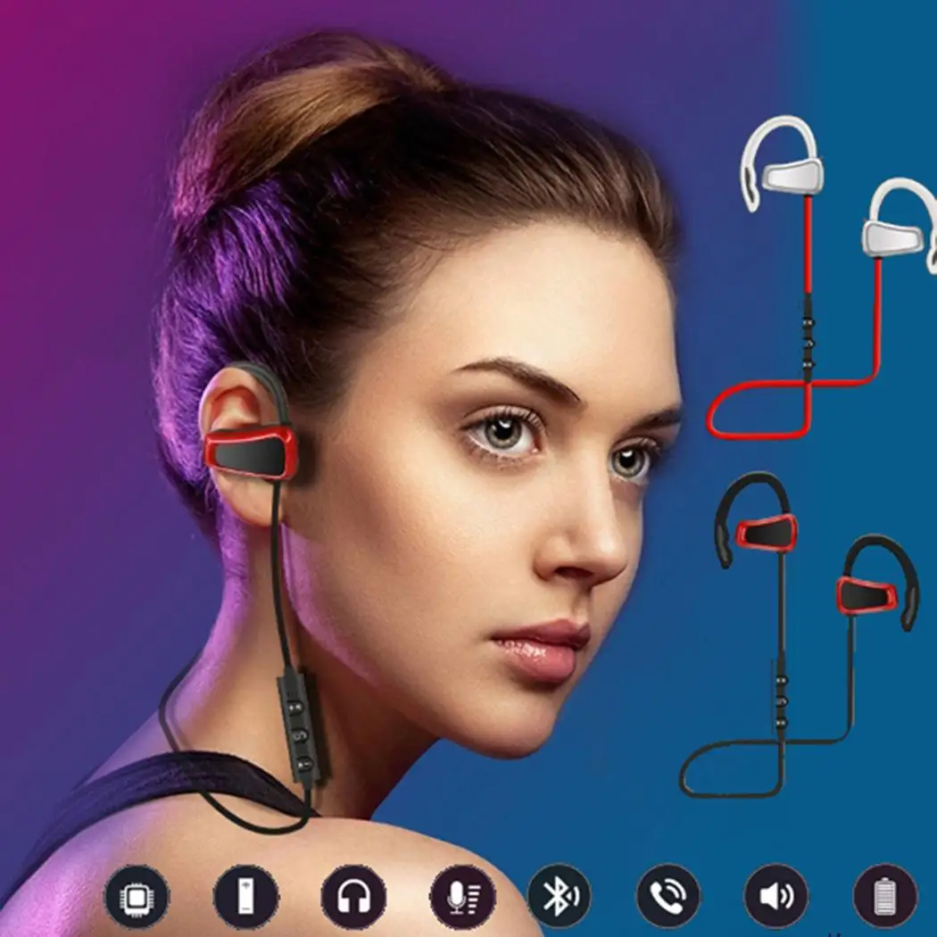 Общие беспроводные Bluetooth стерео наушники вкладыши спортивные простой дизайн и