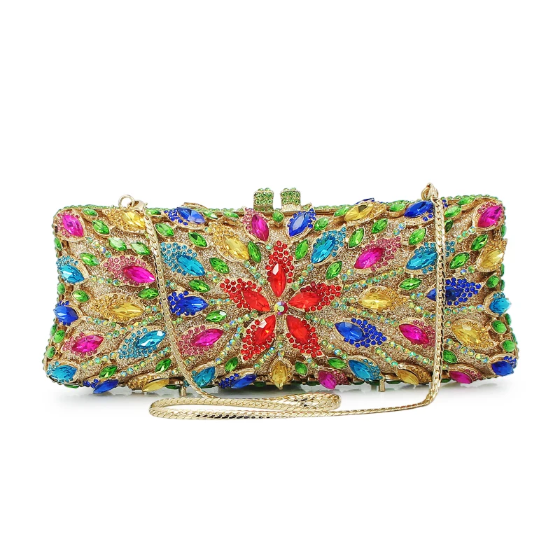 Ручной работы Модные полые Роскошные Алмаз клатч Свадебное Пром Ужин Сумочка