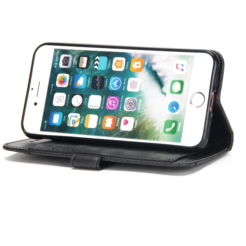 HOTR для iphone 8 кожаный чехол 7 флип кошелек из искусственной кожи сумка Apple plus