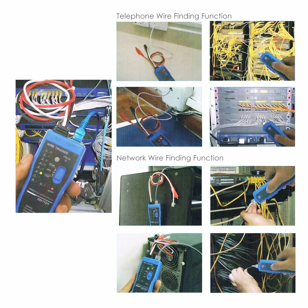 Тестер непрерывности провода тон трекер кабель RJ45 RJ11 телефонный провод