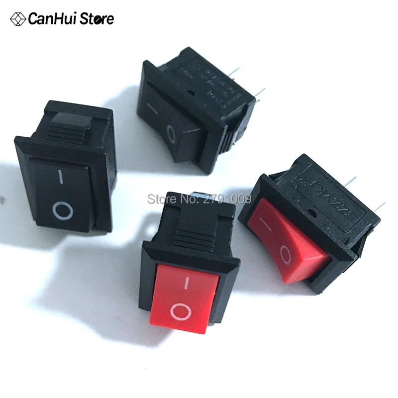 20 шт./лот Mini Boat Rocker Switch SPST Snap in AC 250V 3A / 125V 6A 2 Pin ON/OFF 10*15mm 21*15mm 15x21 10x15mm|Выключатели| |