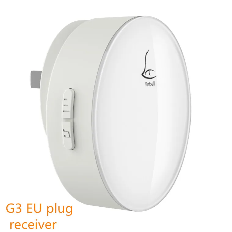 G3 EU receiver Аксессуары G3) дверной звонок Linbell беспроводной водонепроницаемый дистанционный дверной звонок беспроводной передатчик или приемник с вилкой EU/US/UK - Цвет: G3 EU receiver