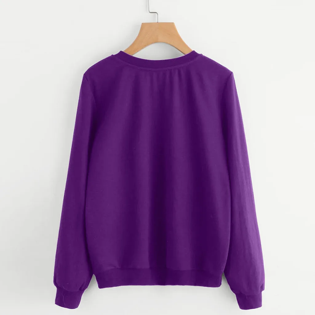 Autumn Winter Women Hoodies Cat Print O Neck Ladies Sweatshirt Casual Long Sleeve Regular Blouse Tops Loose Pullover