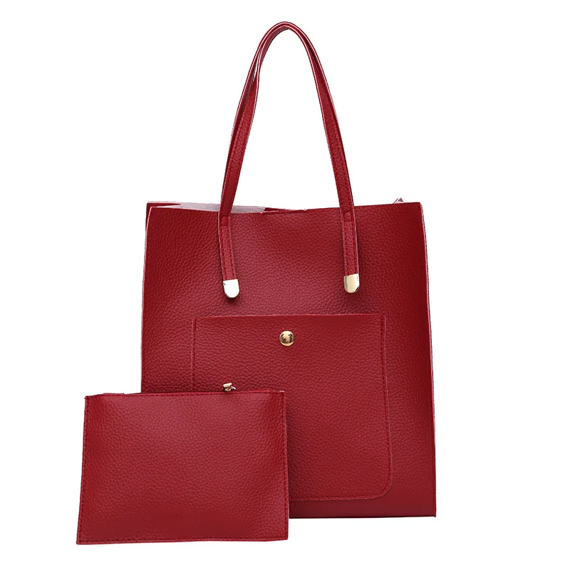 2 шт./компл. из искусственной кожи Для женщин сумки натуральной модные большие