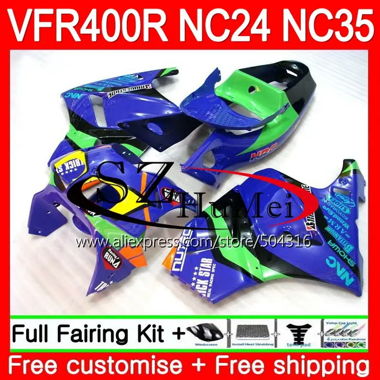 RVF400R для HONDA VFR400 R RR NC24 VFR400R 87 88 94 95 96 125SH.14 NC35 V4 VFR 400R 1987 1988 1994 1995 1996 обтекатель ярко