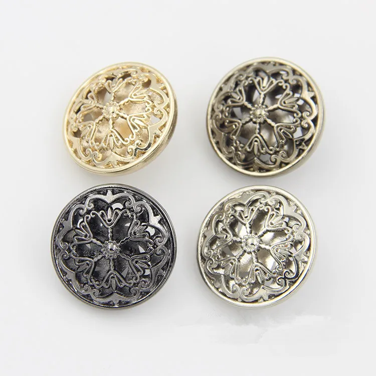 20pcs 18mm20mm25mm metal buttons for fashion overcoat suit shirt decoration DIY sewing children clothing shank flowers | Дом и сад